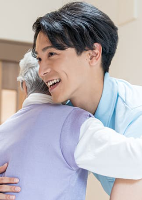 写真：介護士の男性